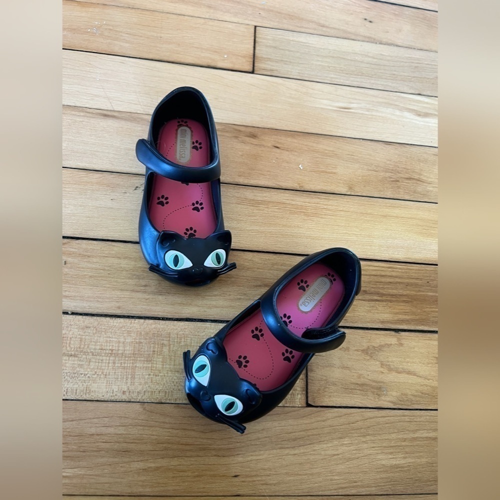 Mini‎ Melissa black cat Mary Jane youth shoes